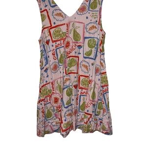Playful Cocktail Print Sundress